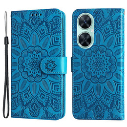 Etui do Huawei Nova 11i, Kwiaty, niebieskie