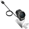 Ładowarka USB Stacja Dokująca do Huawei Watch 3 / 3 Pro / GT 2 Pro, Srebrna