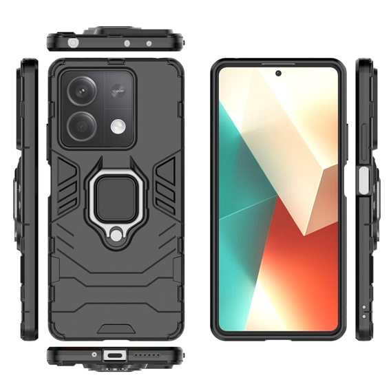 Etui do Xiaomi Redmi Note 13 5G, Kickstand Ring, czarne