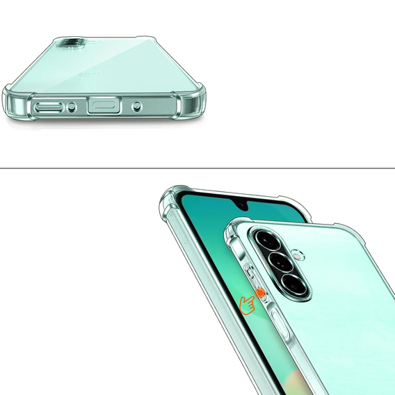 Etui do Samsung Galaxy A26, Erbord Dropproof, przezroczyste + Szkło