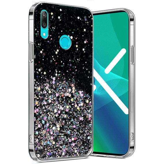 Etui do Huawei Y6 2019 / Honor 8A, Glittery, czarne