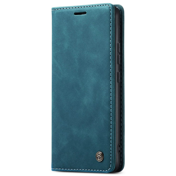 Etui CASEME do Xiaomi 12T / 12T Pro, Leather Wallet Case, turkusowe