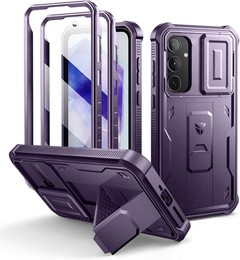 Etui pancerne do Samsung Galaxy A55, Dexnor Full Body (Two Frames), fioletowe
