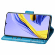 Etui z klapką do Samsung Galaxy A51 4G, Butterfly, niebieskie
