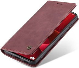 Etui CASEME do Samsung Galaxy S20 FE, Leather Wallet Case, czerwone