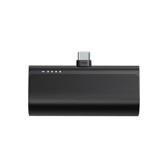 Power bank Blue Star W0556, 5000 mAh, z wbudowanym złączem USB-C – czarny