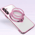 Etui Magnetyczne do Samsung Galaxy A56 5G, do MagSafe, różowe + Szkło 9H
