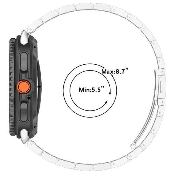 Bransoleta do Samsung Galaxy Watch 8 / 8 Classic, Srebrna