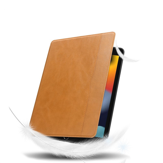 Etui do iPad 10.2" 2021/2020/2019 (9/8/7 gen.), Business Card and Pen Slot, brązowe