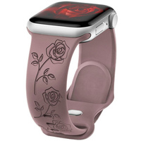 Pasek Silikonowy do Apple Watch 1/2/3/4/5/6/7/8/9/SE 38/40/41/mm, Rose, Fioletowy