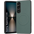 Etui do Sony Xperia 1 VI, Leather Hybrid MagSafe, zielone
