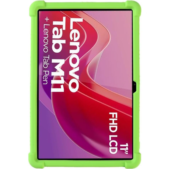 Etui silikonowe do Lenovo Tab M11, Impact, pancerne, zielone