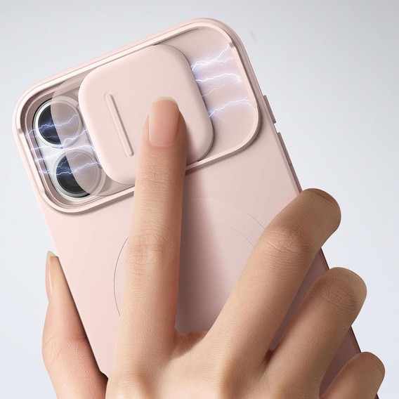 Etui do iPhone 16 Plus, Suritch Shockproof, do MagSafe, różowe