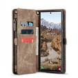 Etui CASEME do Samsung Galaxy S25 Ultra, Retro Leather Wallet, z paskiem, brązowe