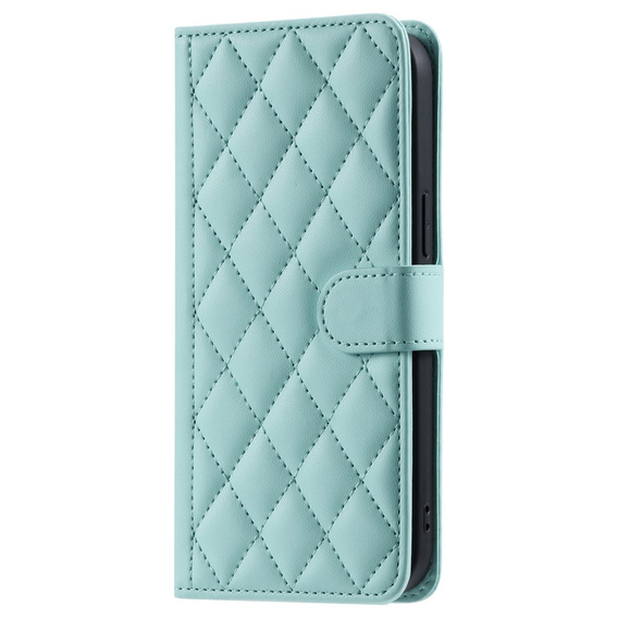 Etui z klapką do Samsung Galaxy A36 5G, Rhombus Crossbody Leather, zielone