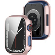 2w1 Etui + Szkło Hartowane do Apple Watch 7/8/9 41MM, Różowe złoto
