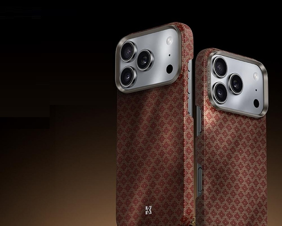 Etui BENKS C1 do iPhone 17 Pro Max, Kevlar Aramid Fiber, do MagSafe – pomarańczowe