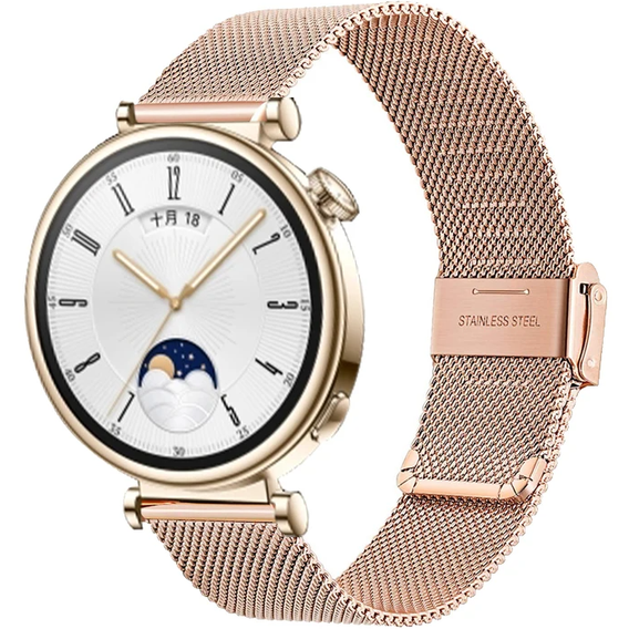 Uniwersalna Bransoleta Milanese 18mm, Różowa rose gold