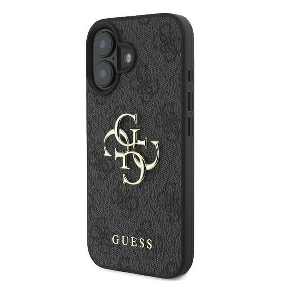 Etui GUESS do iPhone 16, 4G Big Metal Logo, czarne