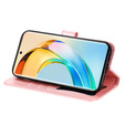 Etui z klapką do Honor Magic 6 Lite 5G, Mandala, różowe