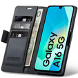 Etui do Samsung Galaxy A16, ERBORD Glossy Litchi, portfel z klapką, czarne