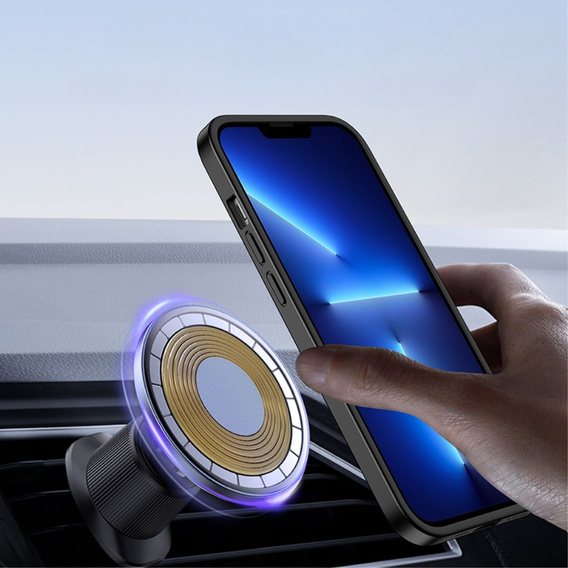 Etui Kevlar MAGSAFE do iPhone 13 Pro, obudowa plecki z TPU + Włókno węglowe, czarne