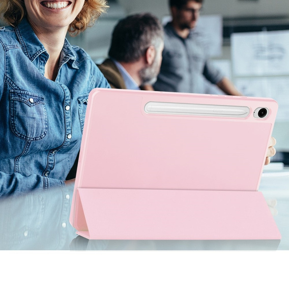Etui do Samsung Galaxy Tab S10 Lite / S10 FE / S9 FE, Smartcase z miejscem na rysik, różowe