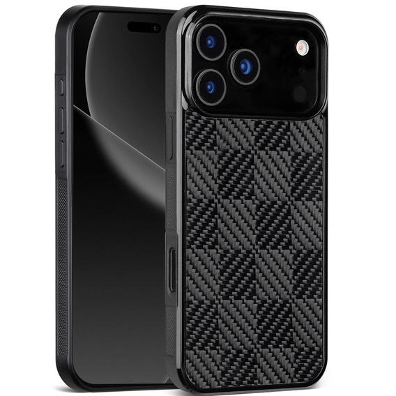 Etui do iPhone 17 Pro, Aramid Fiber Cover, do MagSafe, czarne