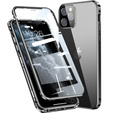 Etui do iPhone 12 Pro, Magnetic Dual Glass, czarne