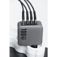 Forcell Ładowarka Sieciowa USB-A / 3x USB-C 3A GaN 100W PD QC 4.0, szara