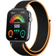 Pasek Nylonowy do Huawei Watch Fit 4 / 4 Pro / 3, Czarny/Pomarańczowy