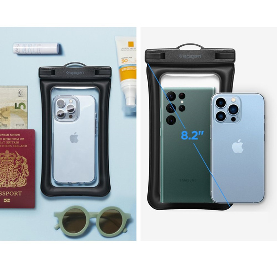 Wodoszczelne i unoszące się na wodzie etui Spigen A610 Universal Waterproof Float Case