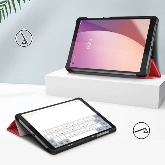 Etui do Lenovo Tab M8 Gen 4 TB-300FU, Smartcase, czerwone