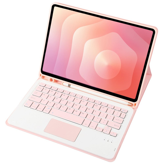 Etui z klawiaturą Bluetooth i touchpadem do Samsung Galaxy Tab S11 – różowe