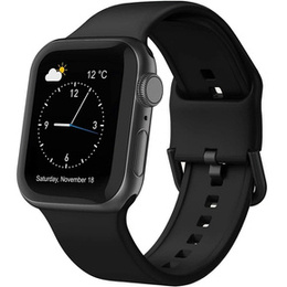 Pasek Silikonowy do Apple Watch 1/2/3/4/5/6/7/8/9/10/11/SE Ultra 1/2/3 42/44/45/46/49mm, Czarny