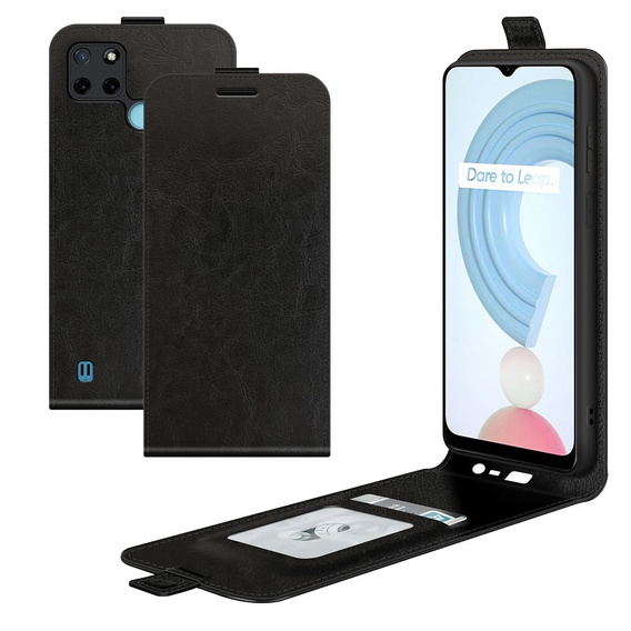 Etui z klapką do Realme C21Y / C25Y, Flip, czarne
