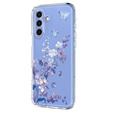 Etui do Samsung Galaxy S25 FE z motywem kwiatowym – fioletowe