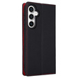 Etui z klapką do Samsung Galaxy A25 5G, Litchi Skin Grain, czarne
