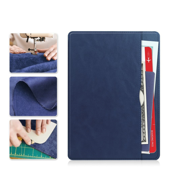 Etui do Samsung Galaxy Tab S9 FE / S10 FE, Business Card and Pen Slot, niebieskie