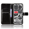 Etui z klapką do Nothing Phone 2, Crazy Horse Wallet, czarne