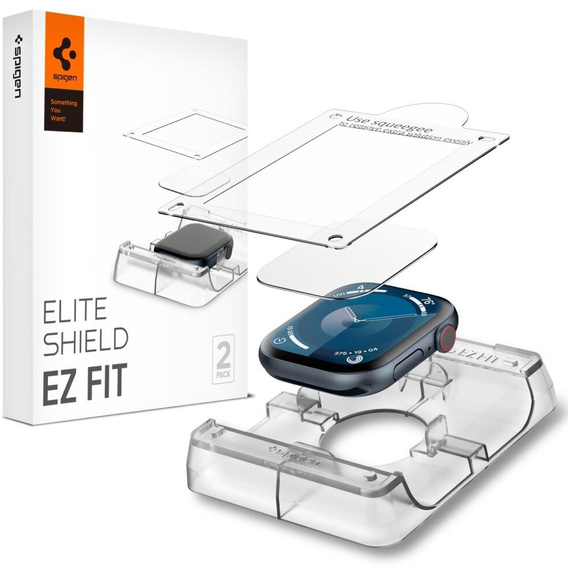 2x Szkło Hybrydowe Spigen Elite Shield "EZ FIT" do Apple Watch 10/11 46MM
