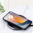 Etui do Motorola Edge 50 Fusion 5G, z blaszką magnetyczne, przezroczyste / czarne