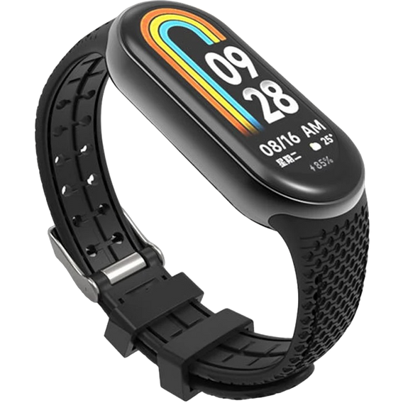 Pasek Silikonowy do Xiaomi Smart Mi Band 8 / Xiaomi Smart Mi Band 9, Czarny