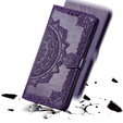 Etui z klapką do Infinix Hot 40i, Mandala, fioletowe