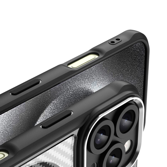 Etui do iPhone 16 Pro, Fusion Hybrid Carbon, do MagSafe, czarne