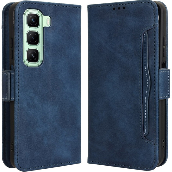Etui z klapką do Infinix Hot 50 4G, Card Slot, granatowe