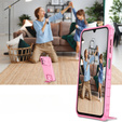 Etui pancerne do Samsung Galaxy A14 4G/5G, Camshield z podstawką, Różowe