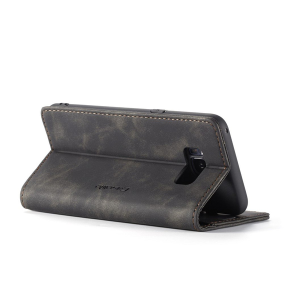 Etui CASEME do Samsung Galaxy S8 Plus, Leather Wallet Case, czarne