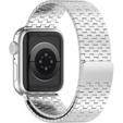 Stalowa Bransoleta do Apple Watch 1/2/3/4/5/6/7/8/9/10/11/SE Ultra 1/2/3 42/44/45/46/49mm, Srebrna