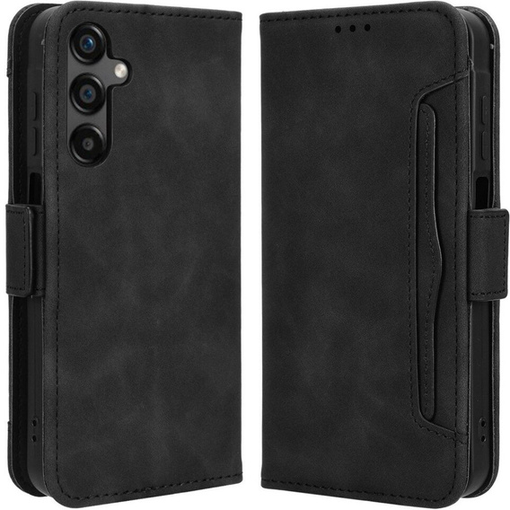 Etui z klapką do Samsung Galaxy M55 5G, Card Slot, czarne